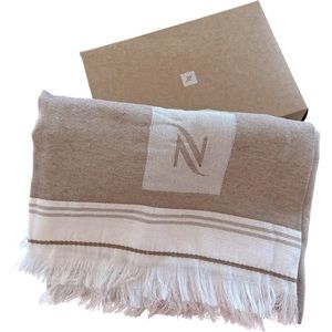 NWOT Nespresso upcycled beach towel. Coffee.
